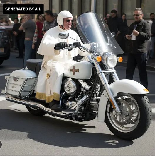 Pope on Motorcycle